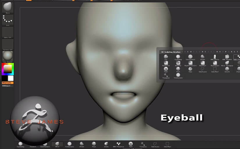 ZBrushCore Часть 2 - Глаза со Steve James