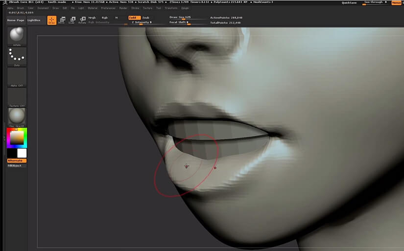 ZBrushCore Часть 4 - Рот со Steve James