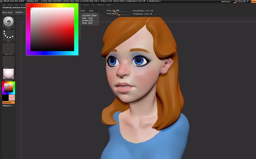 ZBrushCore Часть 6 - Polypaint со Steve James